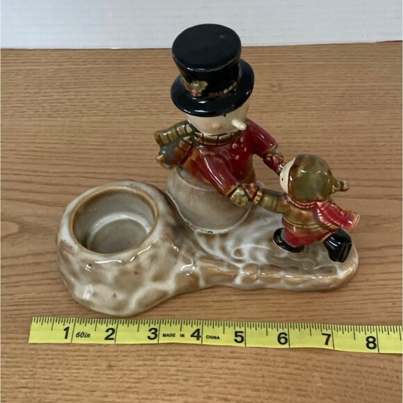 Yankee Candle Votive Tea Light Holder Skating Girl Snowmen Ronnie Walter Holiday - Picture 8 of 10